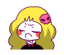 A girl and rabbit with a patched eye sticker #1932065