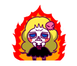 A girl and rabbit with a patched eye sticker #1932067