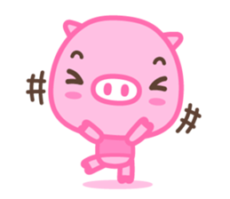 small pink pig sticker #1932559