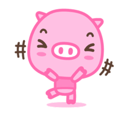 small pink pig sticker #1932559