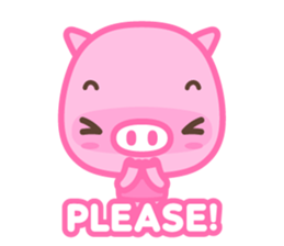 small pink pig sticker #1932560