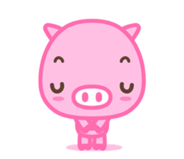 small pink pig sticker #1932561