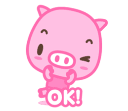 small pink pig sticker #1932562