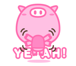 small pink pig sticker #1932567