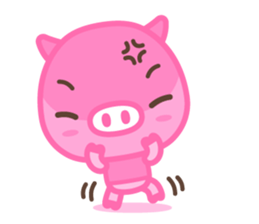 small pink pig sticker #1932570