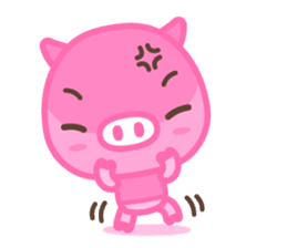 small pink pig sticker #1932570