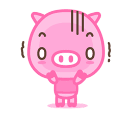 small pink pig sticker #1932571