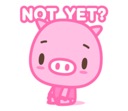 small pink pig sticker #1932572