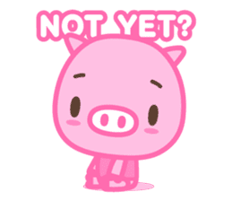 small pink pig sticker #1932572