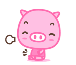 small pink pig sticker #1932574