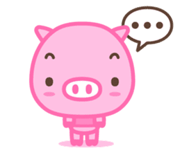 small pink pig sticker #1932575