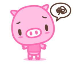 small pink pig sticker #1932576