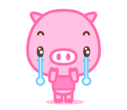 small pink pig sticker #1932577