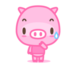 small pink pig sticker #1932580