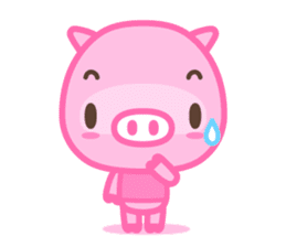 small pink pig sticker #1932580