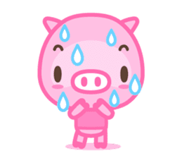 small pink pig sticker #1932581