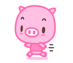 small pink pig sticker #1932583