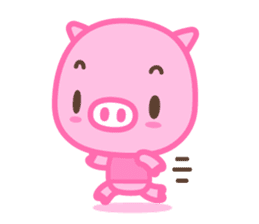 small pink pig sticker #1932583