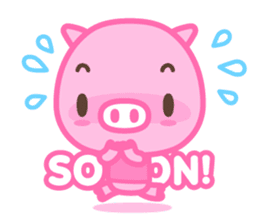 small pink pig sticker #1932584