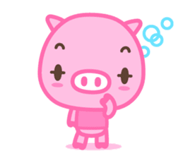 small pink pig sticker #1932586