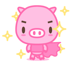 small pink pig sticker #1932587