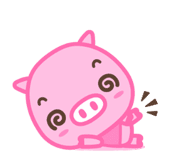 small pink pig sticker #1932588
