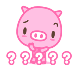small pink pig sticker #1932589