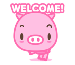 small pink pig sticker #1932592