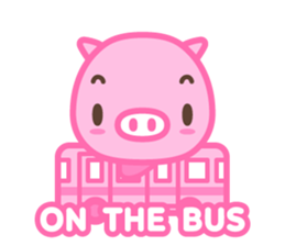 small pink pig sticker #1932593