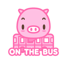 small pink pig sticker #1932593