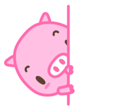 small pink pig sticker #1932596