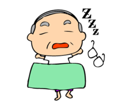 Interesting grandpa & easygoing grandma sticker #1933284