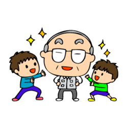 Interesting grandpa & easygoing grandma sticker #1933296