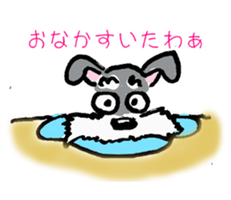 Speaking for pet dogs. schnauzer! sticker #1934580