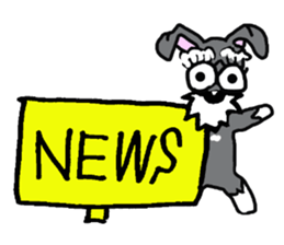 Speaking for pet dogs. schnauzer! sticker #1934591