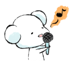 Loose white bear sticker #1934986