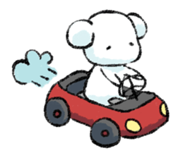 Loose white bear sticker #1934991