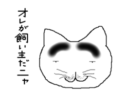 lovely Eyebrows cat sticker #1935503