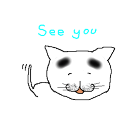 lovely Eyebrows cat sticker #1935513