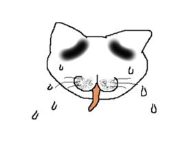 lovely Eyebrows cat sticker #1935516