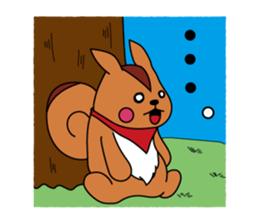 A squirrel and friends sticker #1935609