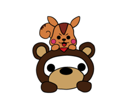 A squirrel and friends sticker #1935616