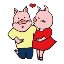 Buu-ko of piglets sticker #1936874