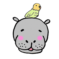 hippopotamus Sticker