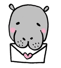 hippopotamus Sticker sticker #1938319