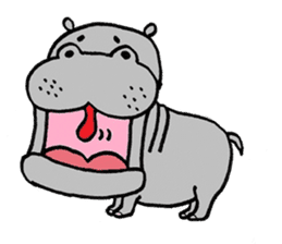 hippopotamus Sticker sticker #1938323