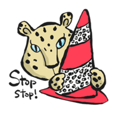 Leopard design collection sticker #1938632