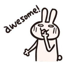 Rabbit desu for English sticker #1938999