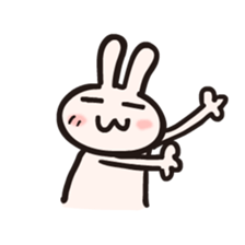 Rabbit desu for English sticker #1939021