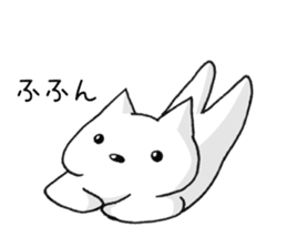 white cat at everybody sticker #1939880